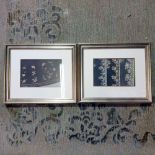 2 x Prints Embrodery Samples Glazed And Framed 38 x 45cm