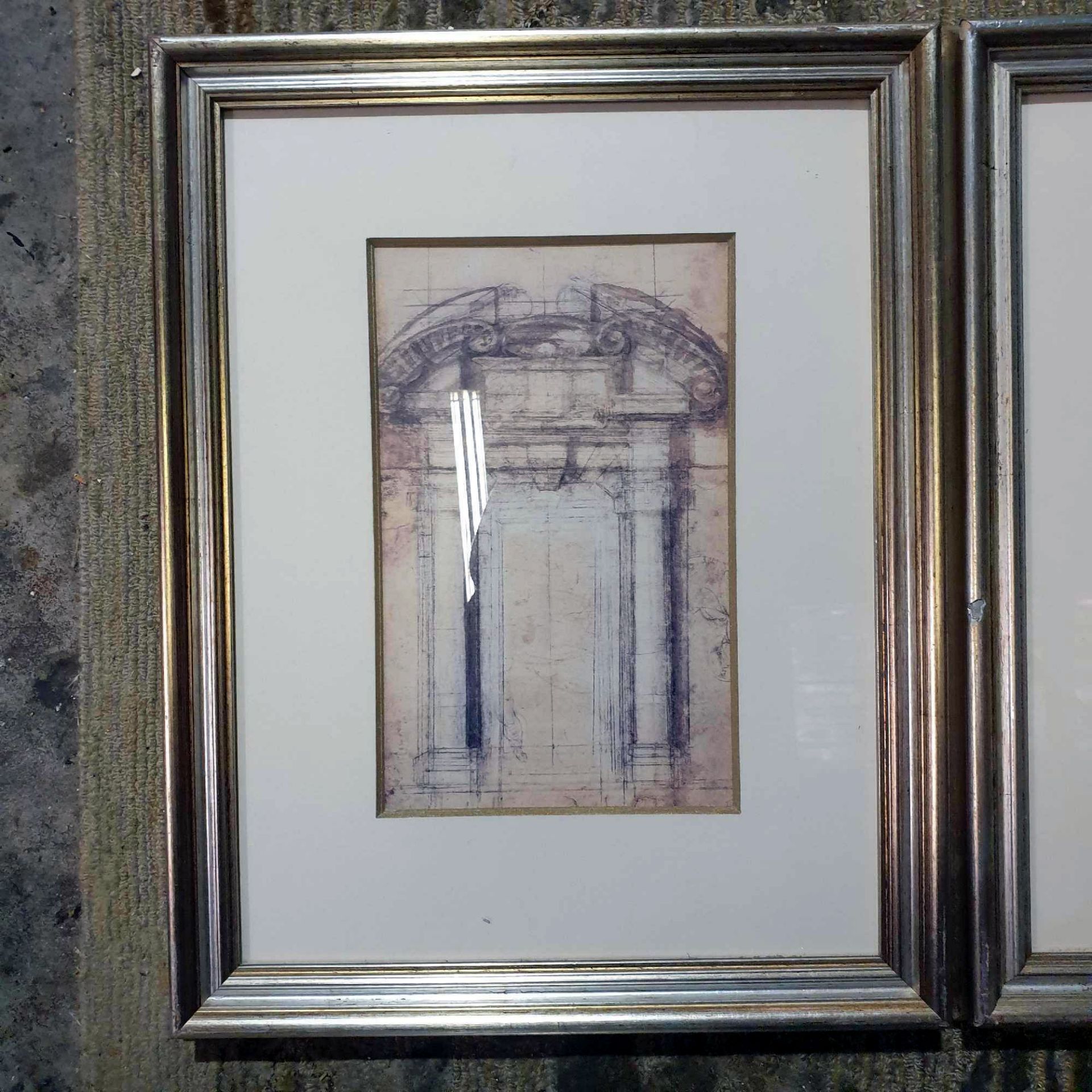 2 x La Porta PÃ­a, After Michelangelo Glazed And Framed Prints 39 x 49cm - Image 2 of 3
