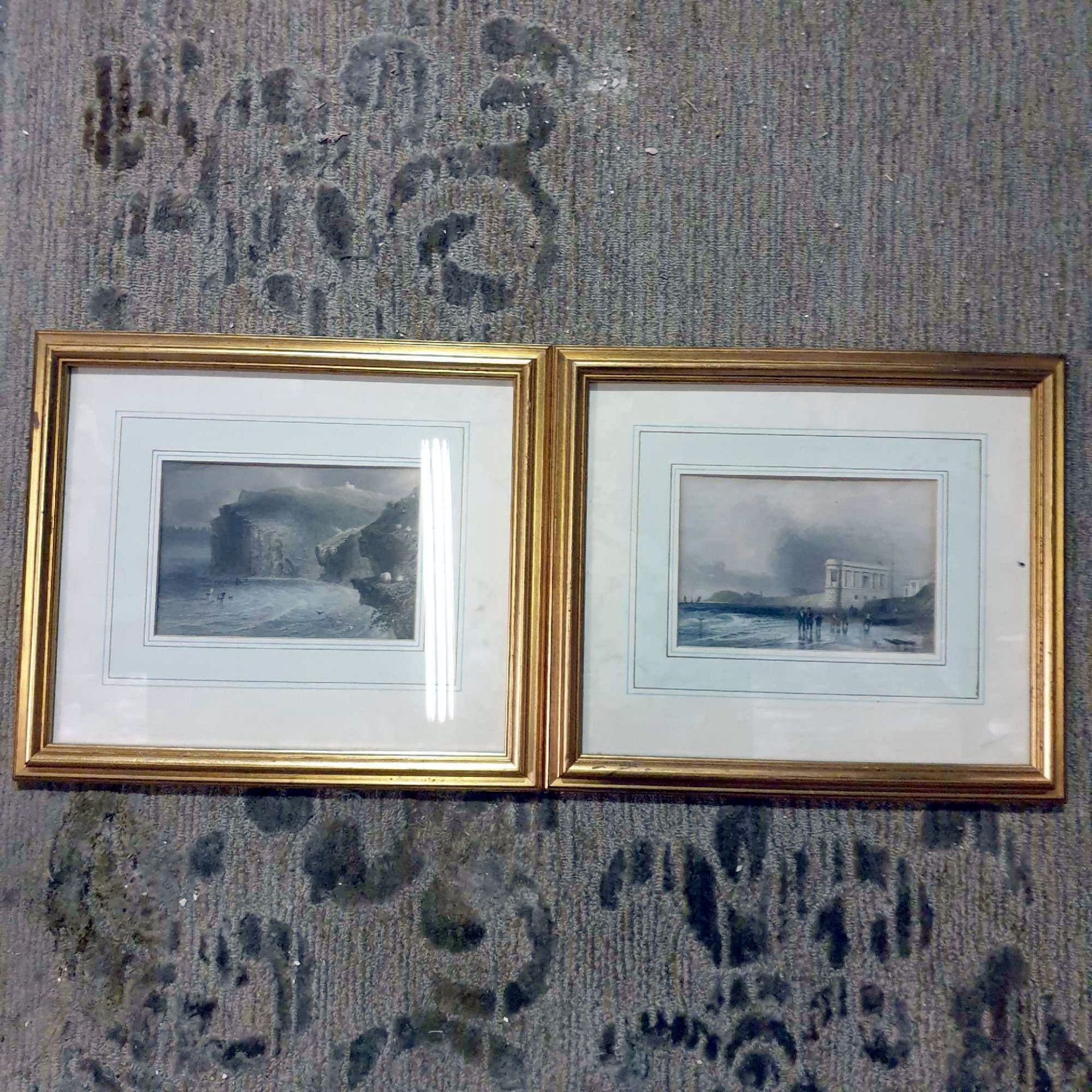 2 x Prints Landscapes After William Bartlett Glazed And Framed 31 x 35cm