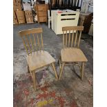 Gallery Interiors Set Of 2 Wycombe Dining Chairs Made From A Combination Of The Finest Solid Oak And