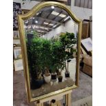 A Gilt Framed Bevelled Mirror Made In Belgium 59 x 90cm