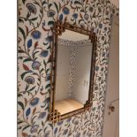 Large Rectangular Brass Mirror Experience The Allure Of Antique Hollywood Regency With This