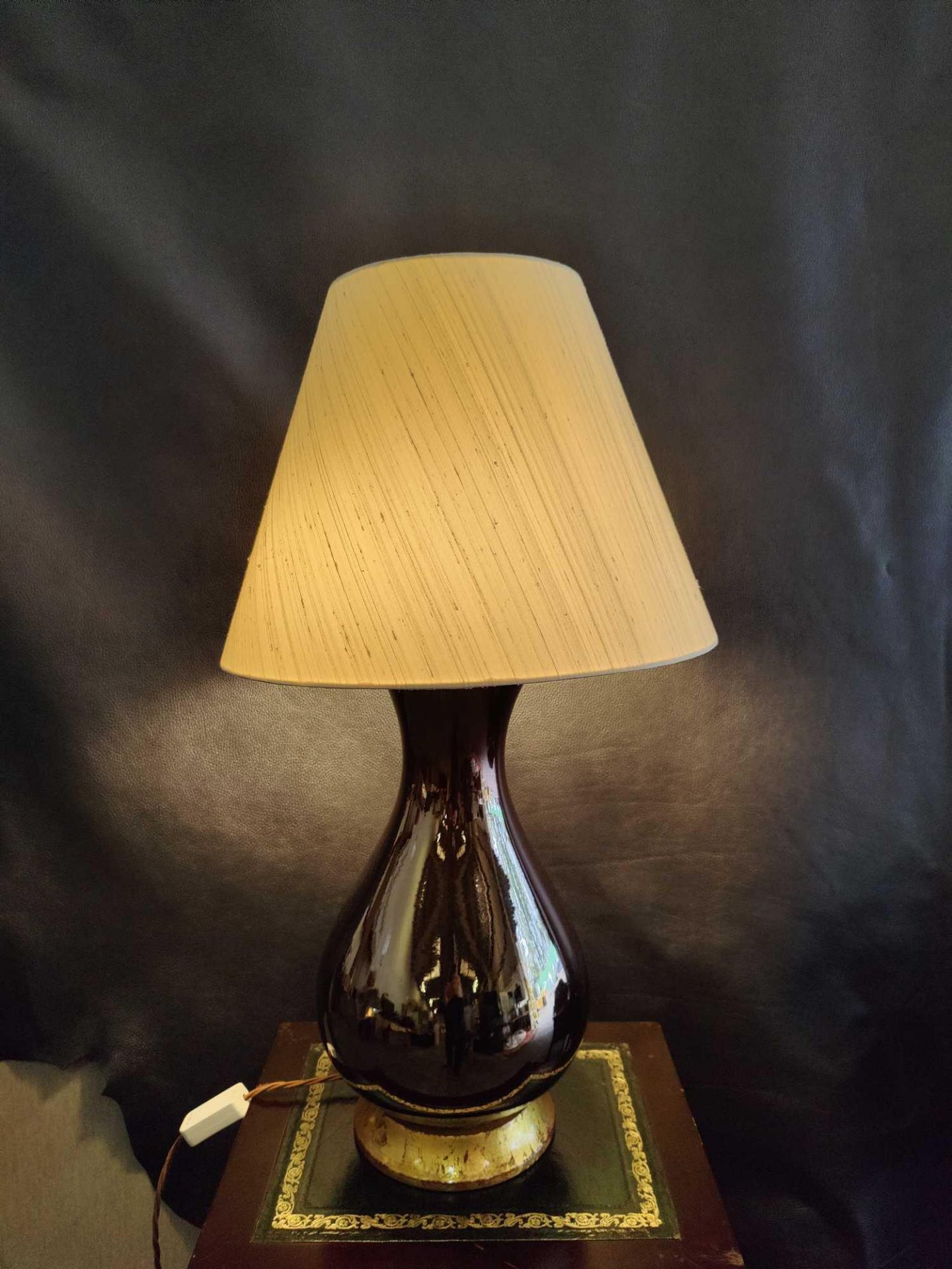 2 x Heathfield And Co Louisa Glazed Ceramic Table Lamp With Textured Shade 77cm - Image 6 of 8