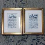 2 x Prints After Inglis Collection Of Printed Music Glazed And Framed 29 x 37cm