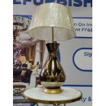 Heathfield And Co Louisa Glazed Ceramic Table Lamp With Textured Shade 78cm