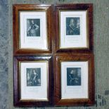 4 x Portraits After Sir Anthony Van Dyck Glazed And Framed 38 x 35cm
