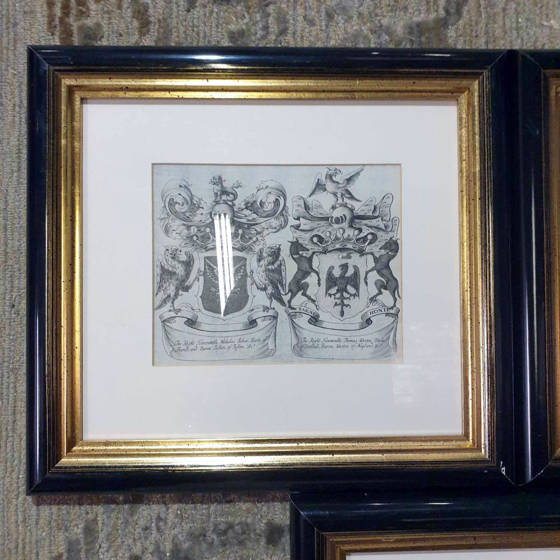 3 x Escutcheon Of The House Glazed And Framed Prints 34 x 36cm - Image 2 of 4