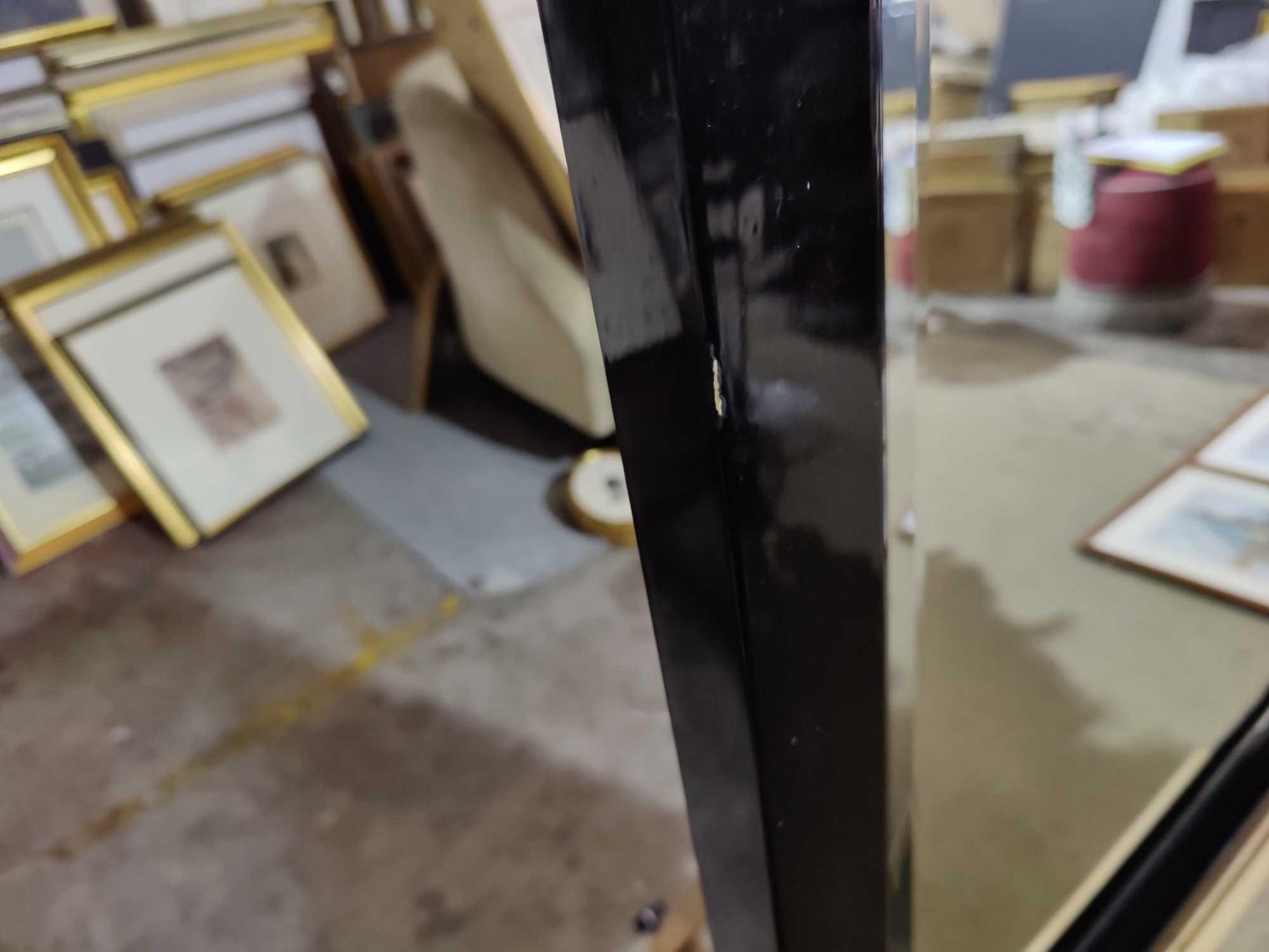 A Polished Black Frame Rectangular Accent Mirror 63 x 88.5cm - Bild 4 aus 4