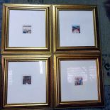 4 x Contemporary Framed And Glazed Prints 58 x 62cm