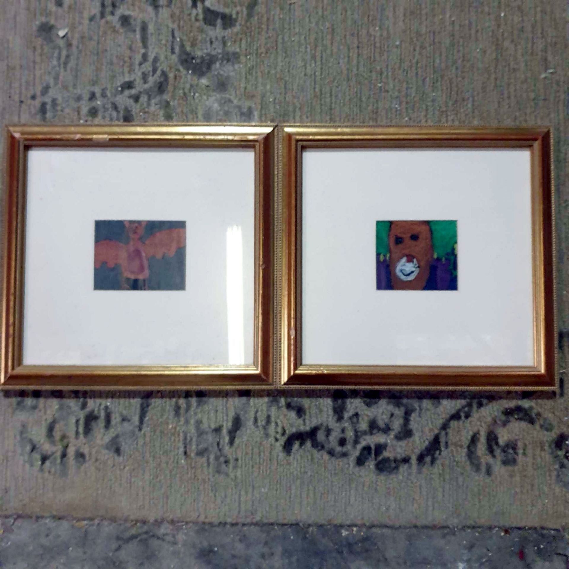 2 x Contemporary Prints After Alfred Gockel Glazed And Framed 39 x 40cm