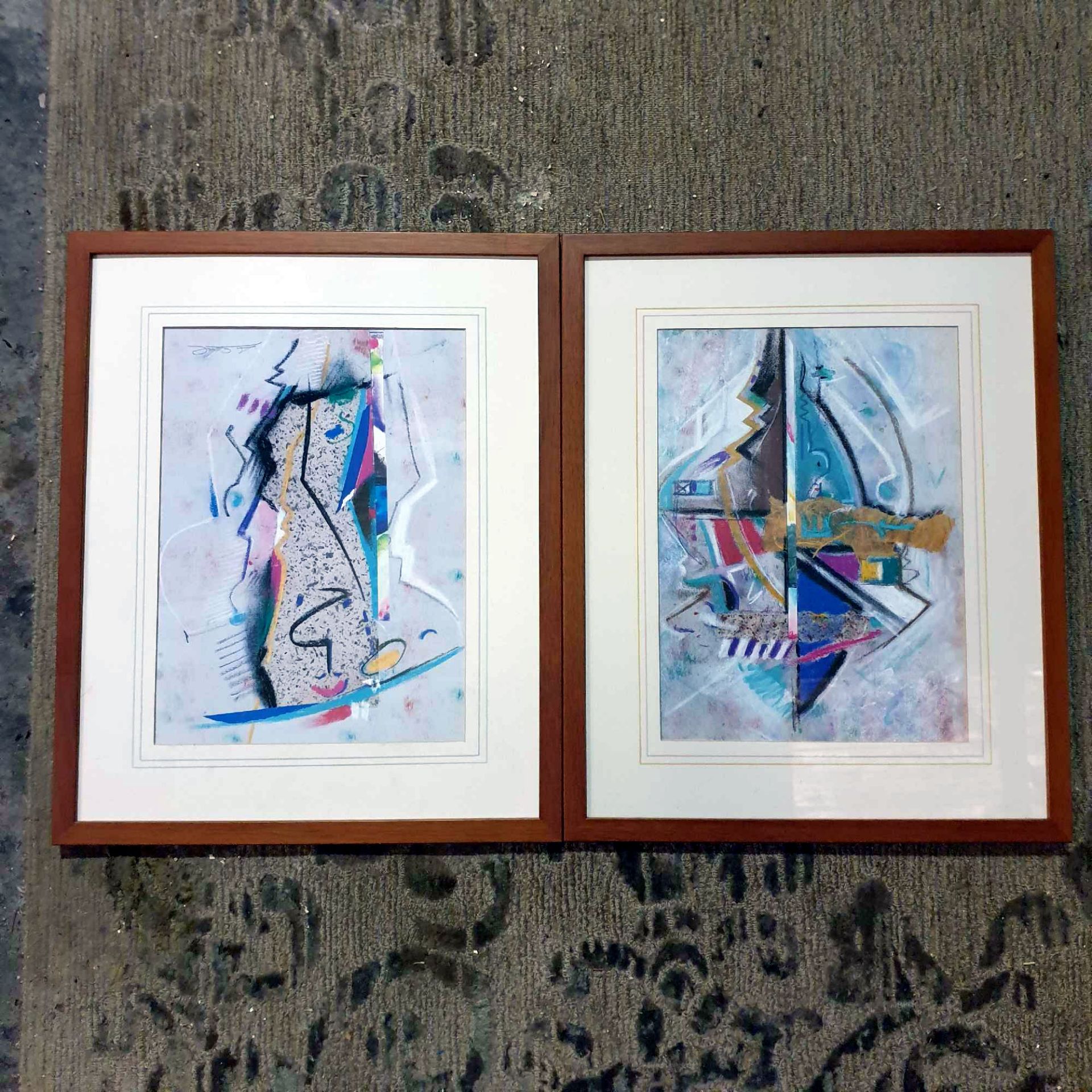 2 x Contemporary Prints After Alfred Gockel Glazed And Framed 43 x 53cm