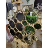 Wallis Multi-Circles Gold Wall Mirror The Entire Wall Mirror Is Made Up Of Different-Sized