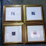 4 x Contemporary Framed And Glazed Prints 58 x 62cm