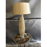 Heathfield And Co Hillaire Smoke Blown Glass Table Lamp With Shade 71cm