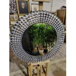 A Decorative Circular Accent Mirror 90cm Diameter