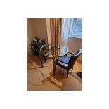 Dining Table Complete With 2 x Promemoria Italy Leather Armchairs The Dining Table Constructed Of