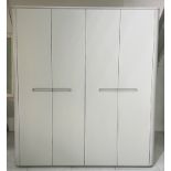 Florence Four Door Wardrobe A stylish grey gloss lacquer finish four door wardrobe with internal