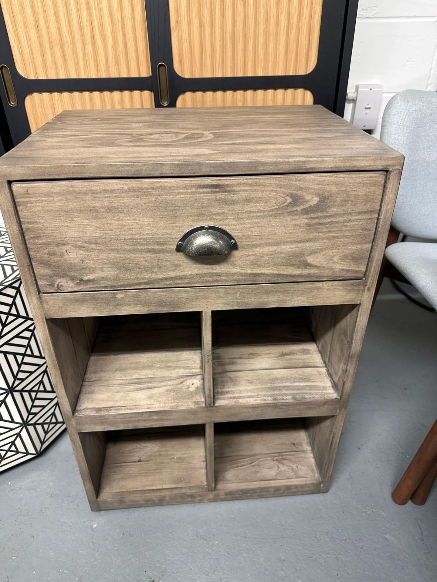 Boot Cabinet - A Utility Piece With 4 Shoe Cubbies And Drawer Crafted From Solid Scandinavian Pine - Image 2 of 4