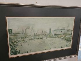 Limited Edition framed print The Cricket Match after  Laurence Stephen Lowry, R.A. (1887-1976)