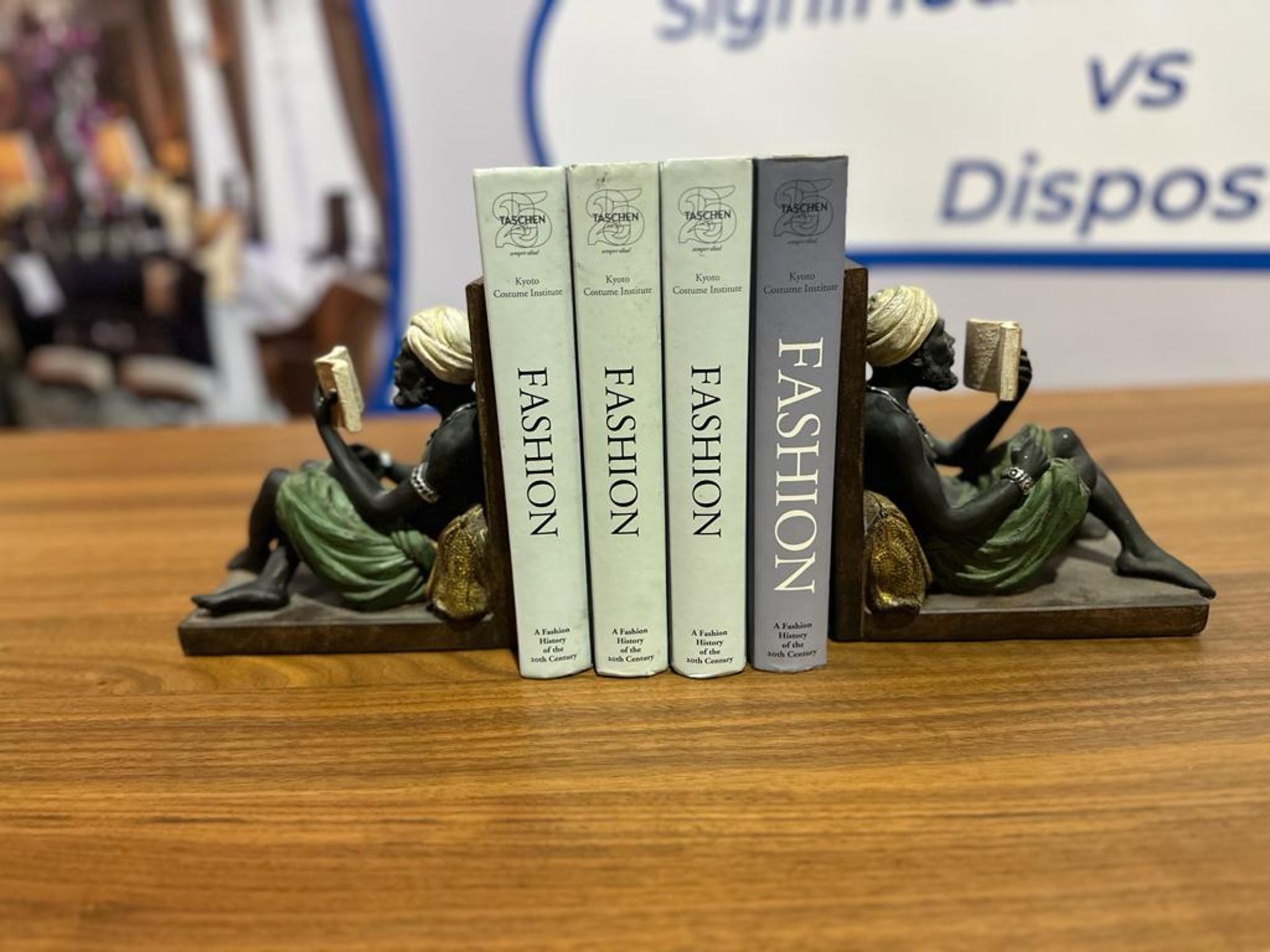 A Pair Of Oka Avid Reader Bookends - Each Approx. 18cm High x 17.5cm Wide