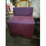 A Vanity Stool Upholstered In A Sheen Geometric Contract Upholstery 50 x 46 x 64cm