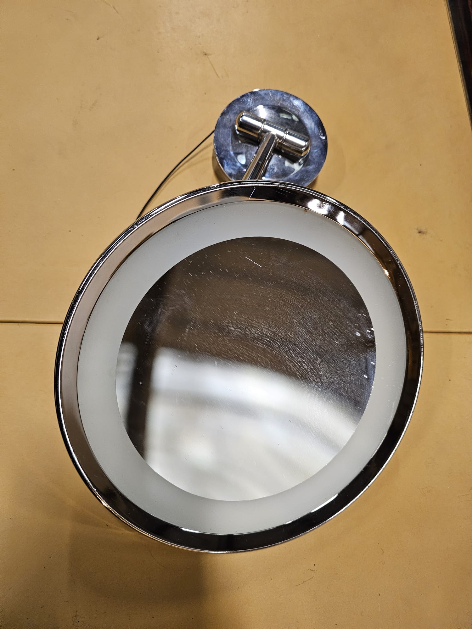 LED Illuminated Magnifying Vanity Mirror For Bathroom Round Ingress Protection Rating IP49 - Image 2 of 3