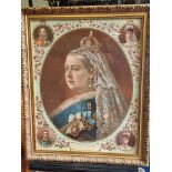 A Framed Print Of Queen Victoria With Inscription Plate Under Her Majesty Queen Victoria Empress