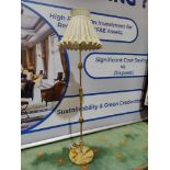 Floor Lamp Brass & Onyx | Marble Lightning | Mid Century Design 1950s Likely Originating From