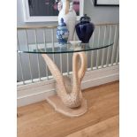 Swan Table Crafted In A Decadent Hollywood Regency Styling, This Stunning Swan Console Table With