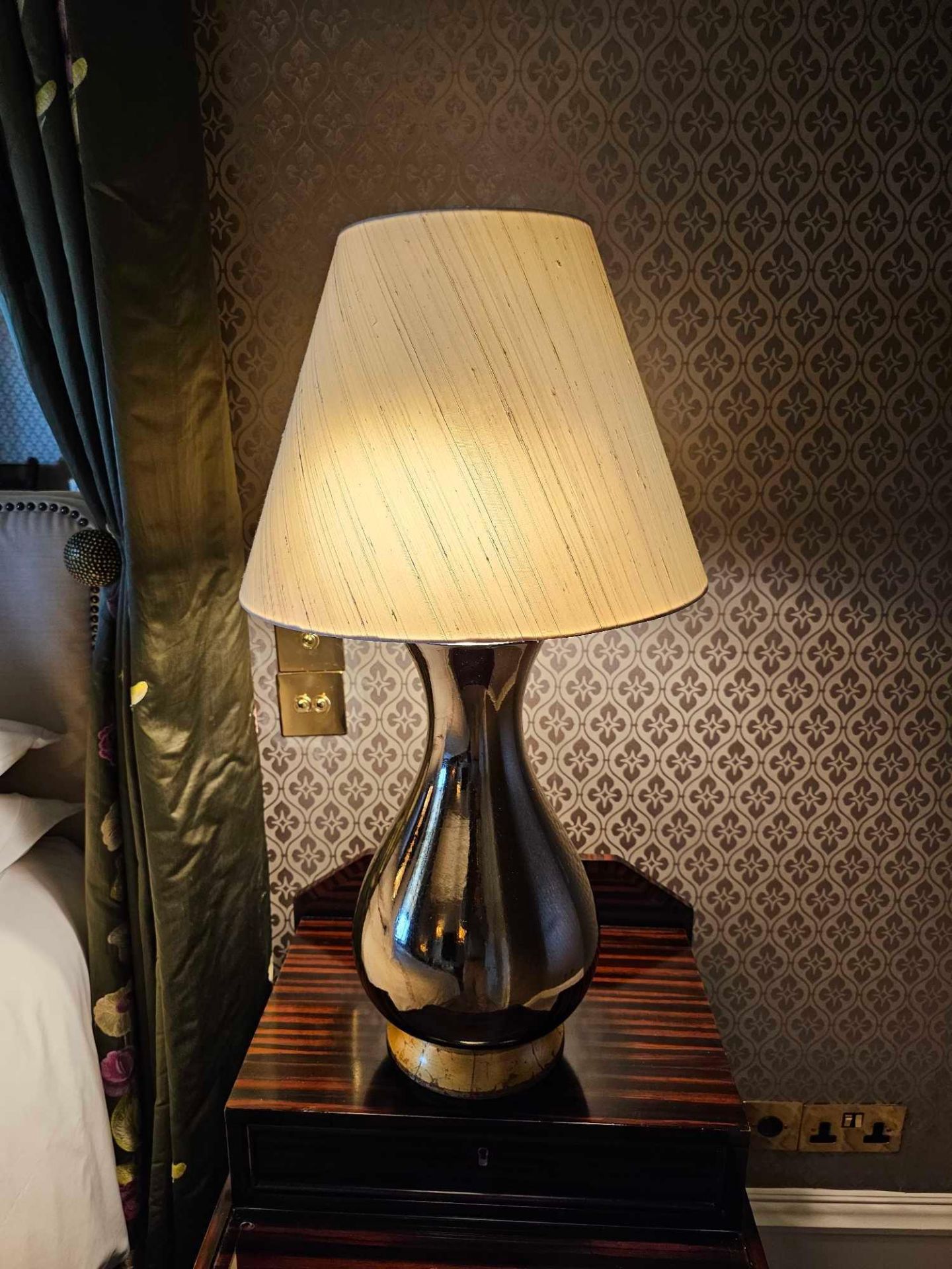 Heathfield And Co Louisa Glazed Ceramic Table Lamp With Textured Shade 77cm - Bild 2 aus 3