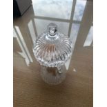 Crystal Cut Bon Bon Jar And Cover