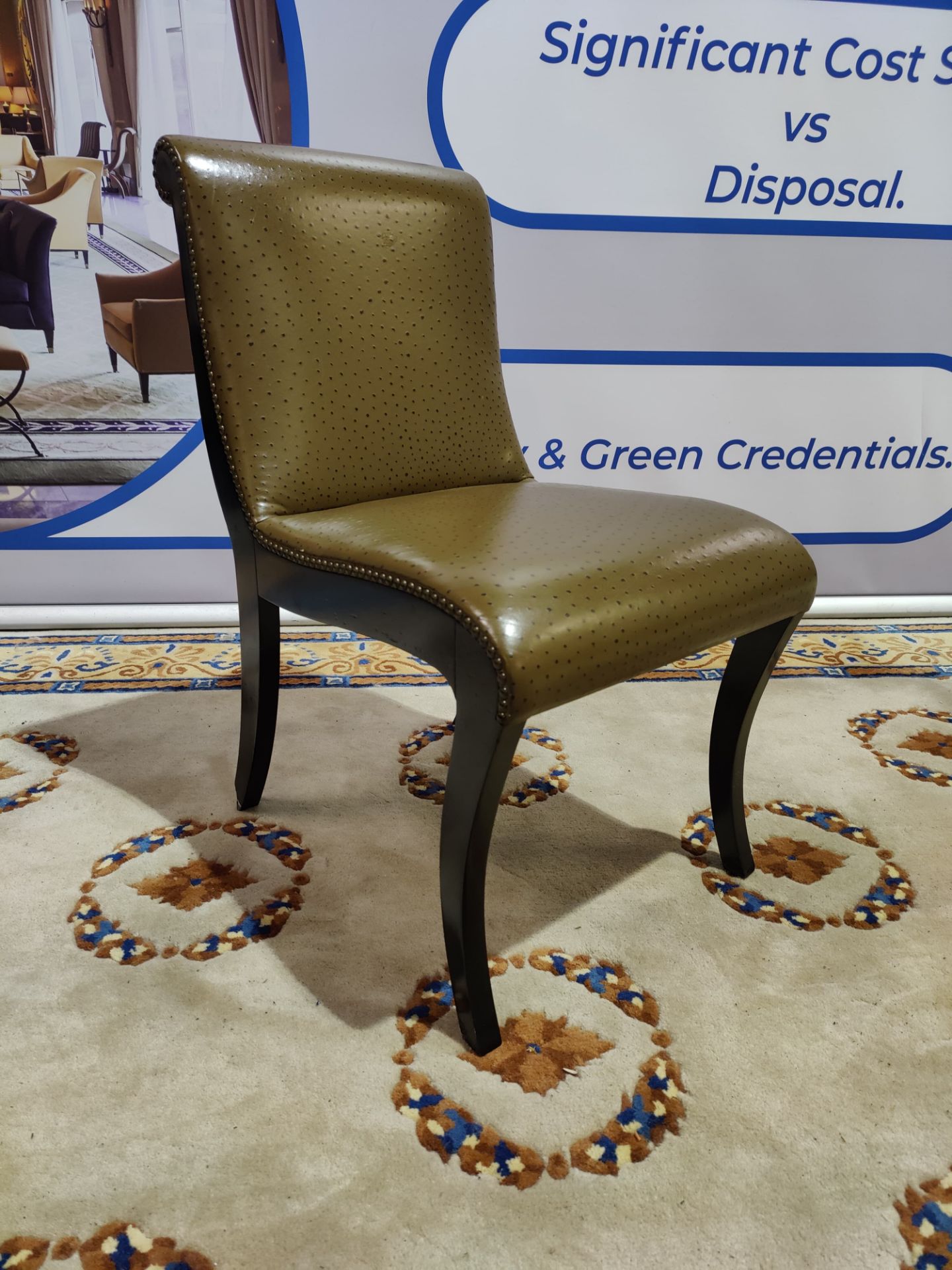 Decca Leather Dining Chair 53 x 57 x 95cm - Image 2 of 5