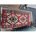 A Pirot Kilim, Serbia, Bessarabia, Balkans, Wool on Wool Foundation. The red stepped field with an