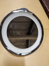 LED Illuminated Magnifying Vanity Mirror For Bathroom Round Ingress Protection Rating IP45