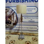 A Murano Glass with stainless steel base floor standing lamp W 500 x D 500 x H 1575 mm
