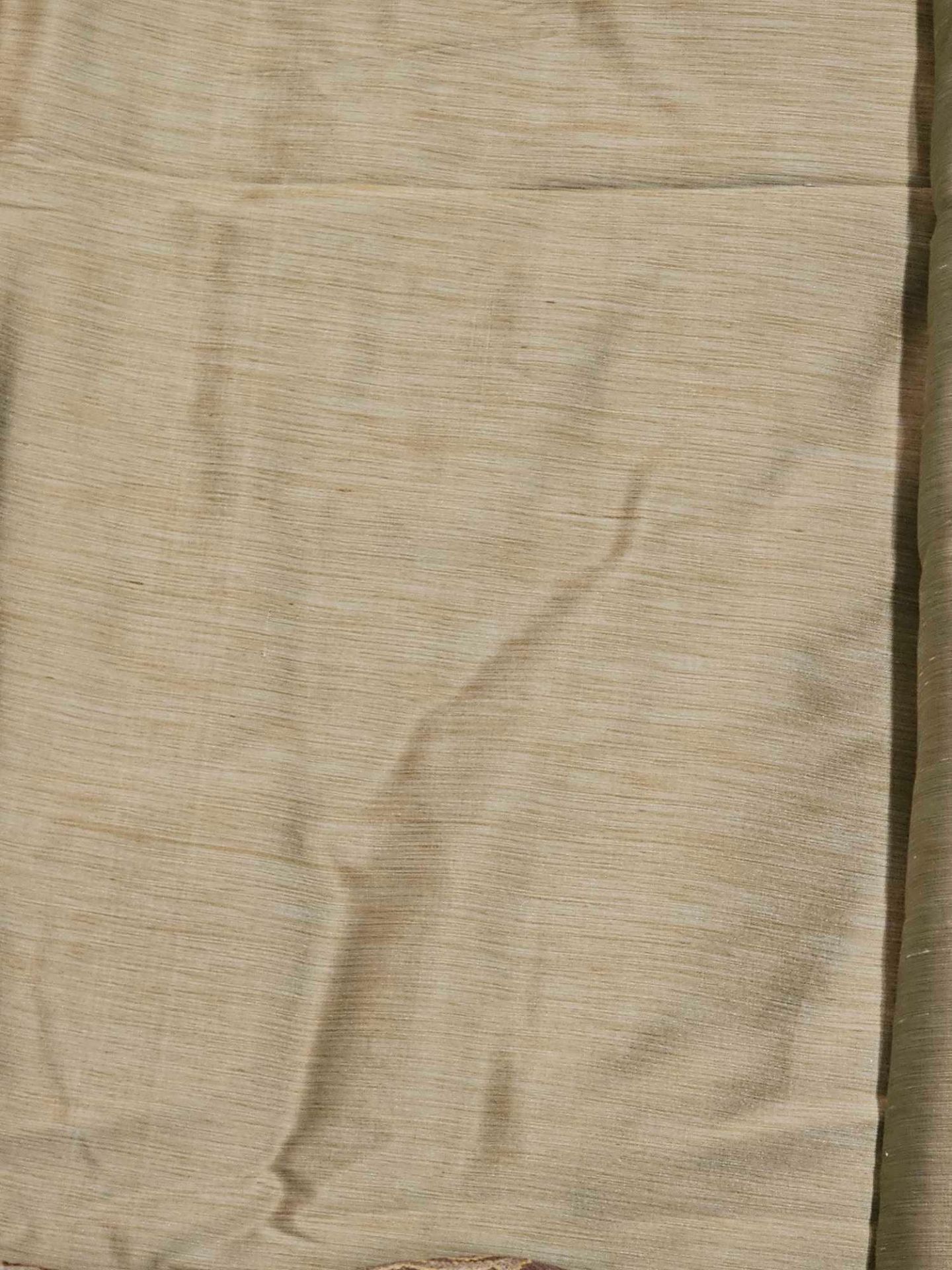A Pair of Green Silk Drapes With Bronze And Cream Pattern Jabots 260 x 265 (Ref : Dorch D220) - Image 3 of 6