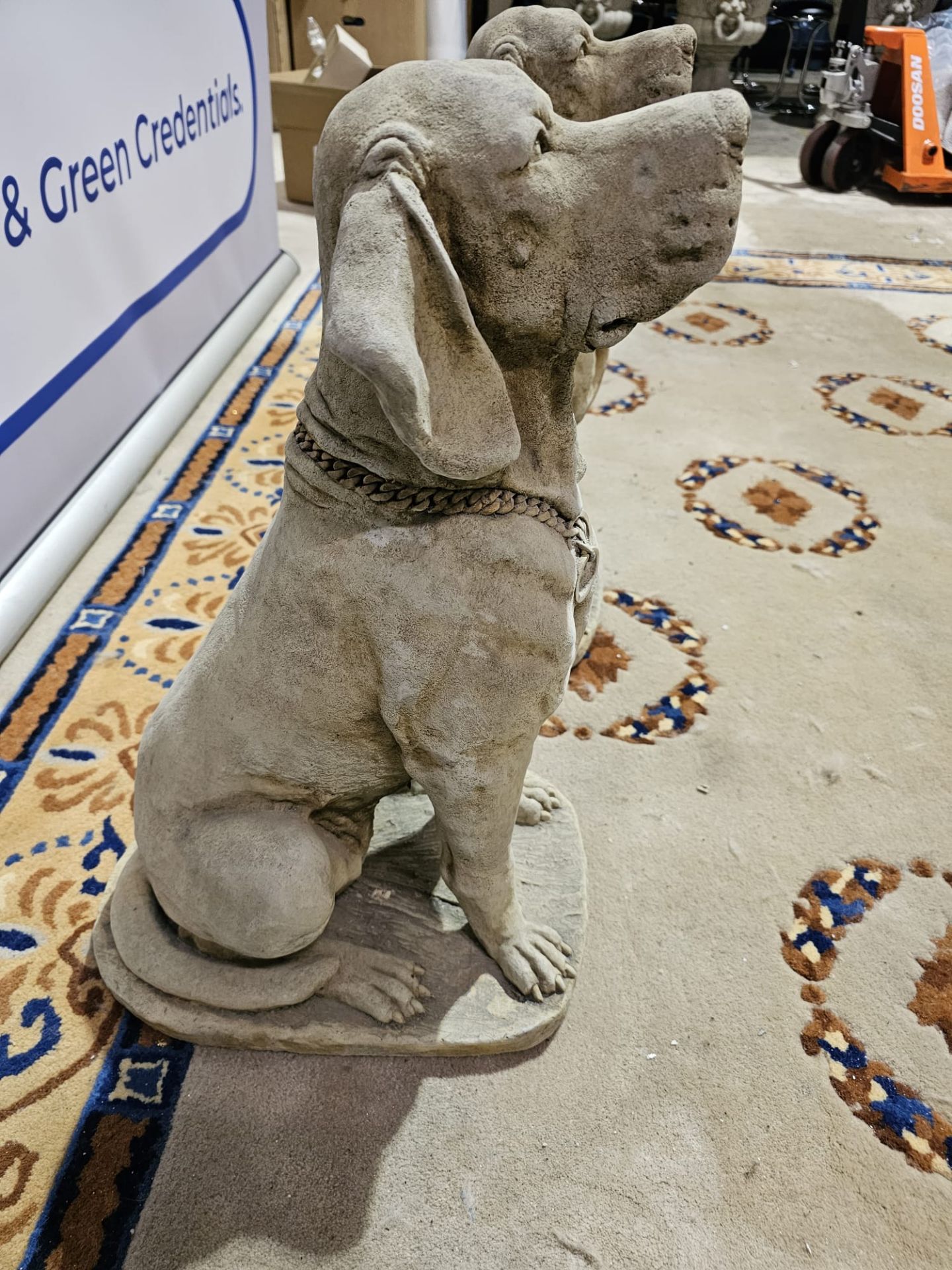 A pair of Life Size Hound Statues the perfect outdoor ornamental addition for your entryways, patio, - Image 8 of 8