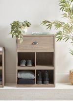 Boot Cabinet - A Utility Piece With 4 Shoe Cubbies And Drawer Crafted From Solid Scandinavian Pine