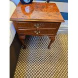 Nightstand In Burr Alder Inspired By English Design Of The Mid-18th Century, This Nightstand