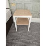 A Pair Of Side Tables A Stylish And Modern Gardenia White Painted Side Table With Undershelf, The