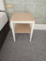 A Pair Of Side Tables A Stylish And Modern Gardenia White Painted Side Table With Undershelf, The