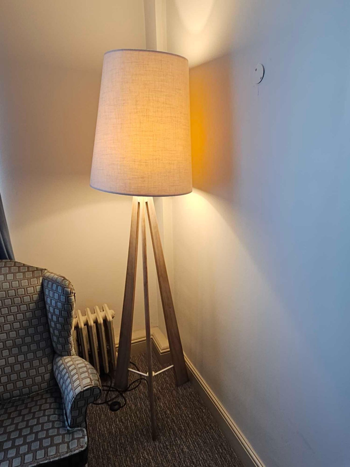 Pavillion PR Home Tri Floor Lamp The Tri Is A Large Floor Lamp Available In Natural Meh Wood The