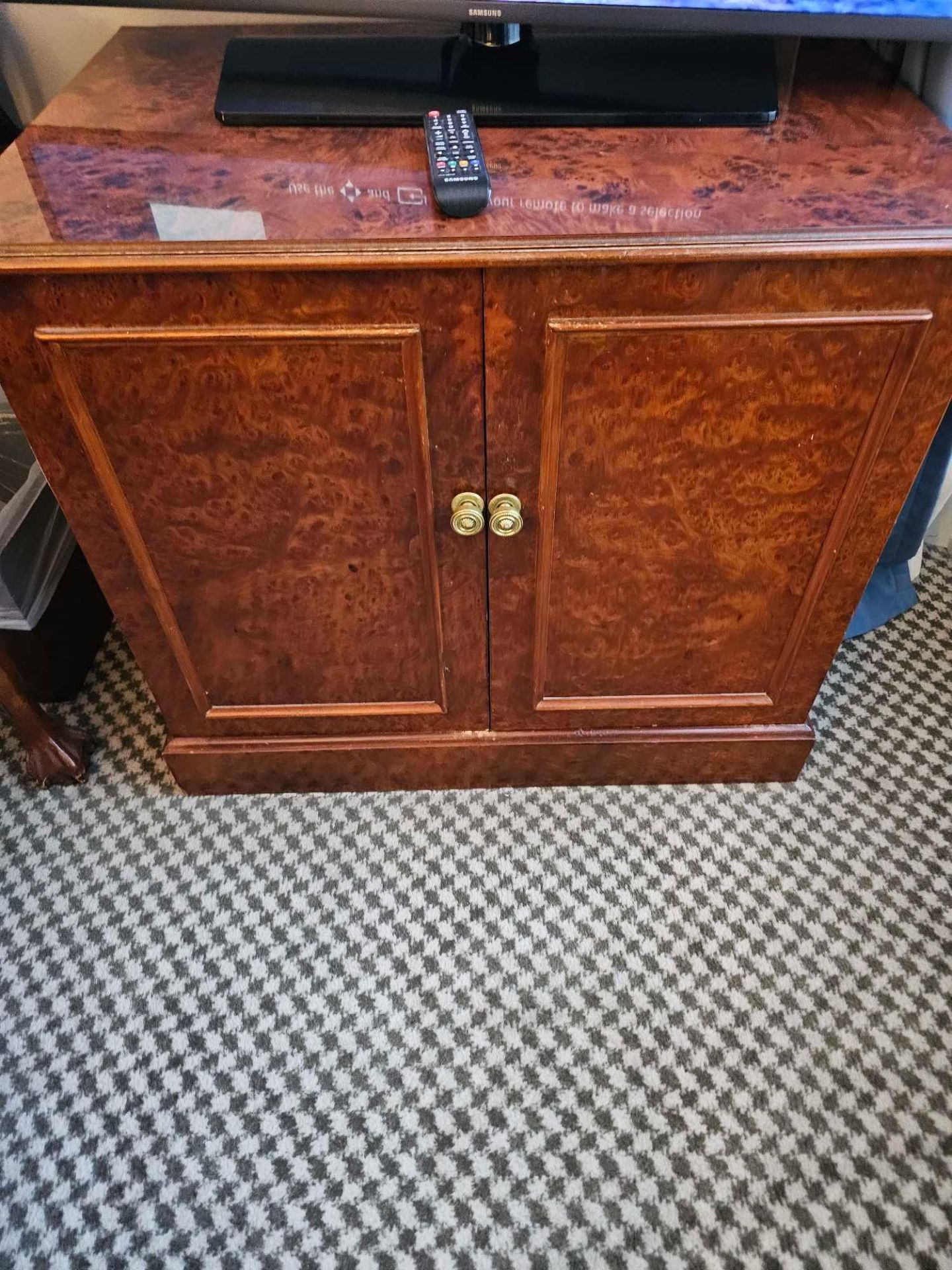 Two Door Cabinet In Burr Alder Inspired By English Design Of The Mid-18th Century, This Cabinet - Image 2 of 3