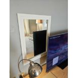 Rectangular Mirror A Bright White Gloss Finish On A Clean, Contemporary, Classic Design, With A