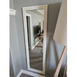 Full Height Dress Mirror A Bright White Gloss Finish On A Clean, Contemporary, Classic Design,