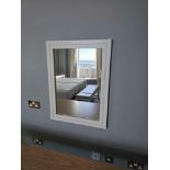 Rectangular Mirror A Bright White Gloss Finish On A Clean, Contemporary, Classic Design, With A