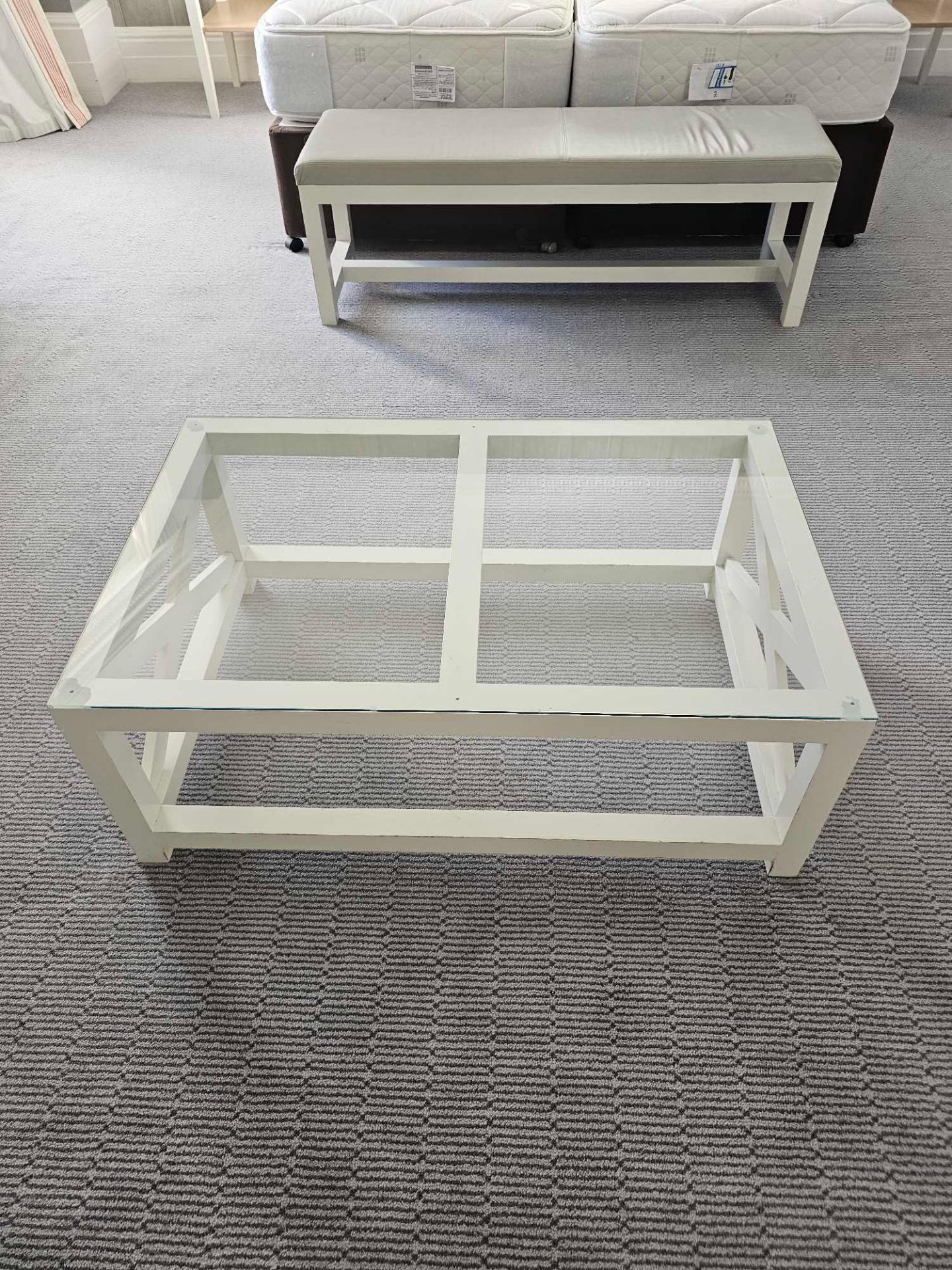 Coffee Table Designed With Tempered Glass Top That Is Scratch-Resistant And Durable, The Cross - Image 3 of 3