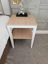 A Pair Of Side Tables A Stylish And Modern Gardenia White Painted Side Table With Undershelf, The