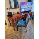 Writing Table With Two Drawers In Burr Alder Inspired By English Design Of The Mid-18th Century,