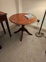 Circular Occasional Table In Burr Alder Inspired By English Design Of The Mid-18th Century The Top